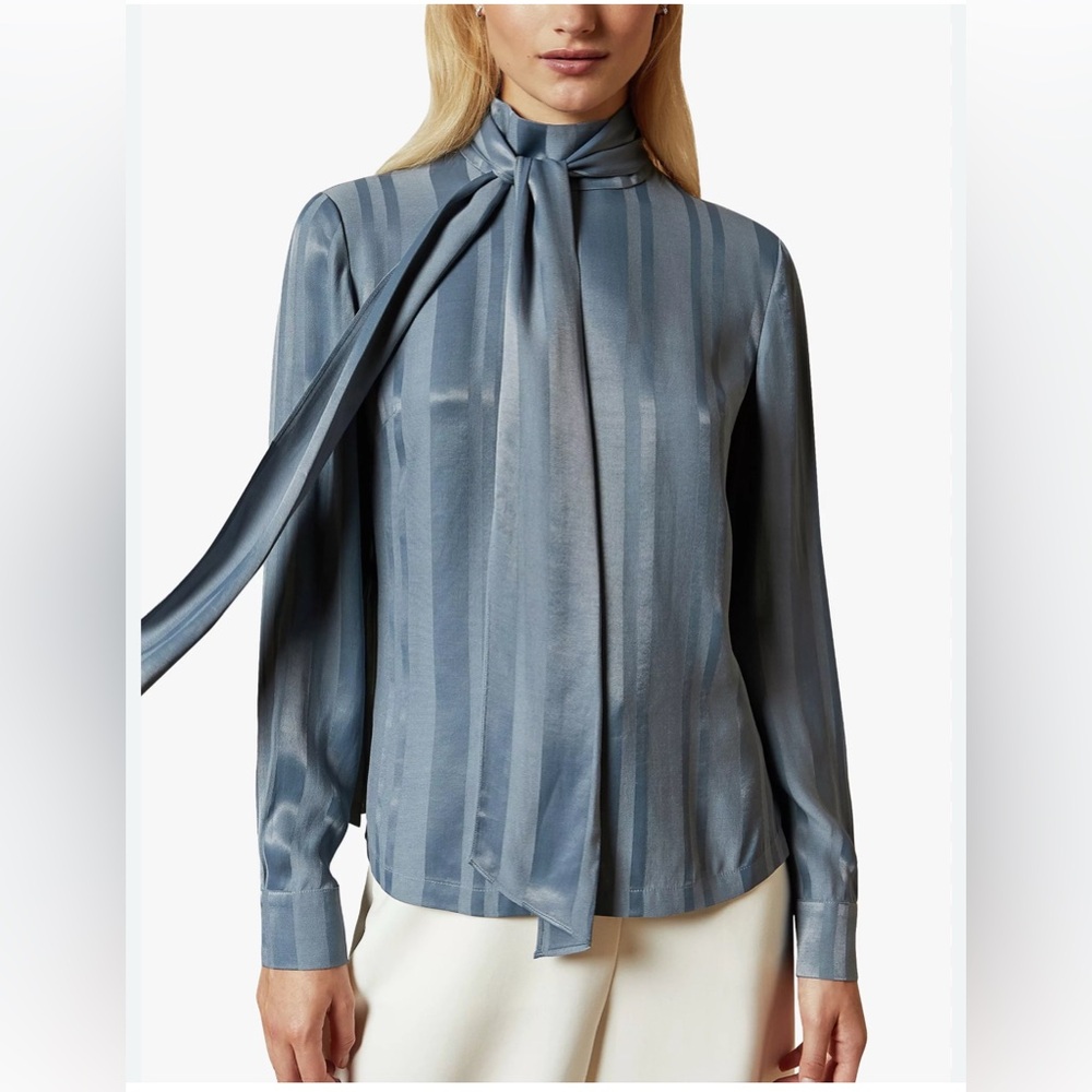 Ted Baker Zoretta striped satin blouse
